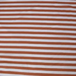 Tissu jersey à rayures larges type marinière Terracotta et blanc - OEKO TEX