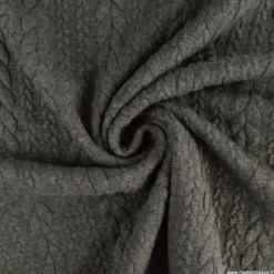 Tissu jersey torsadé gris anthracite