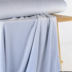 Tissu jersey velours Chilly ultra doux - Bleu ciel