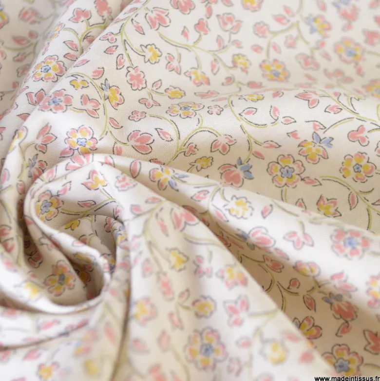 Tissu Kokka motif petits fleurs - collection Flownny