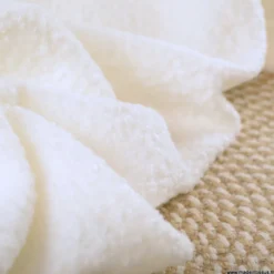 Tissu Lainage Bouclette blanc cassé