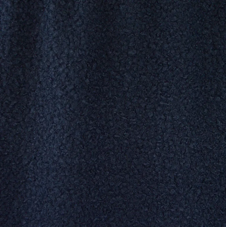 Tissu Lainage Bouclette - Bleu marine