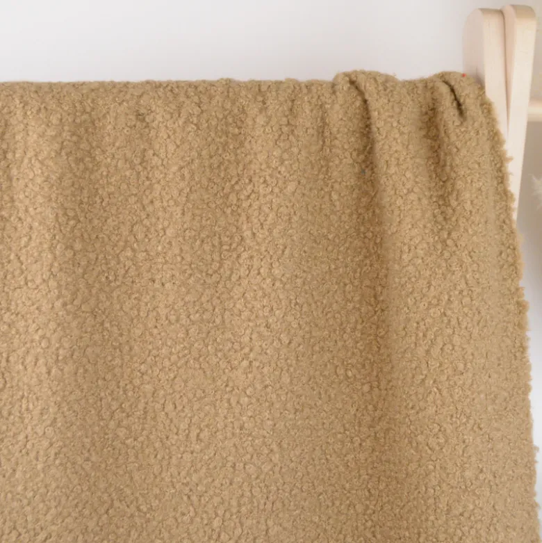 Tissu Lainage Bouclette - Camel
