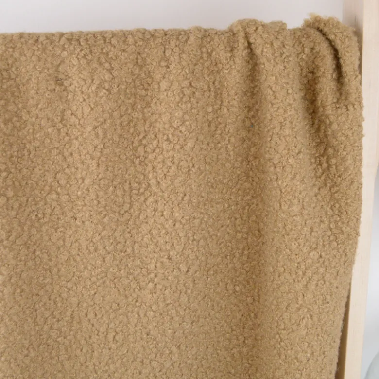 Tissu Lainage Bouclette - Camel