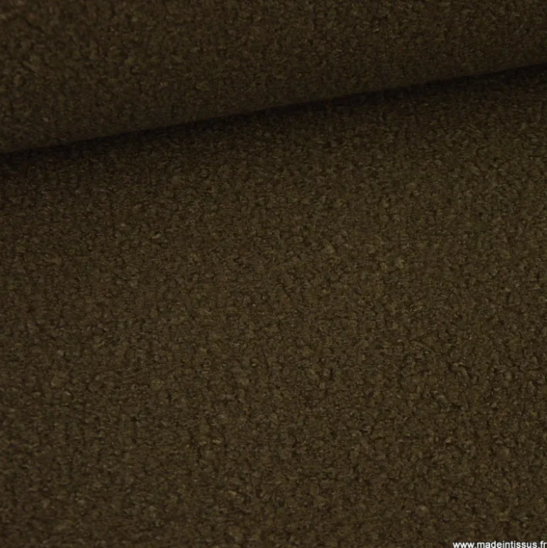 Tissu Lainage Bouclette - Chocolat
