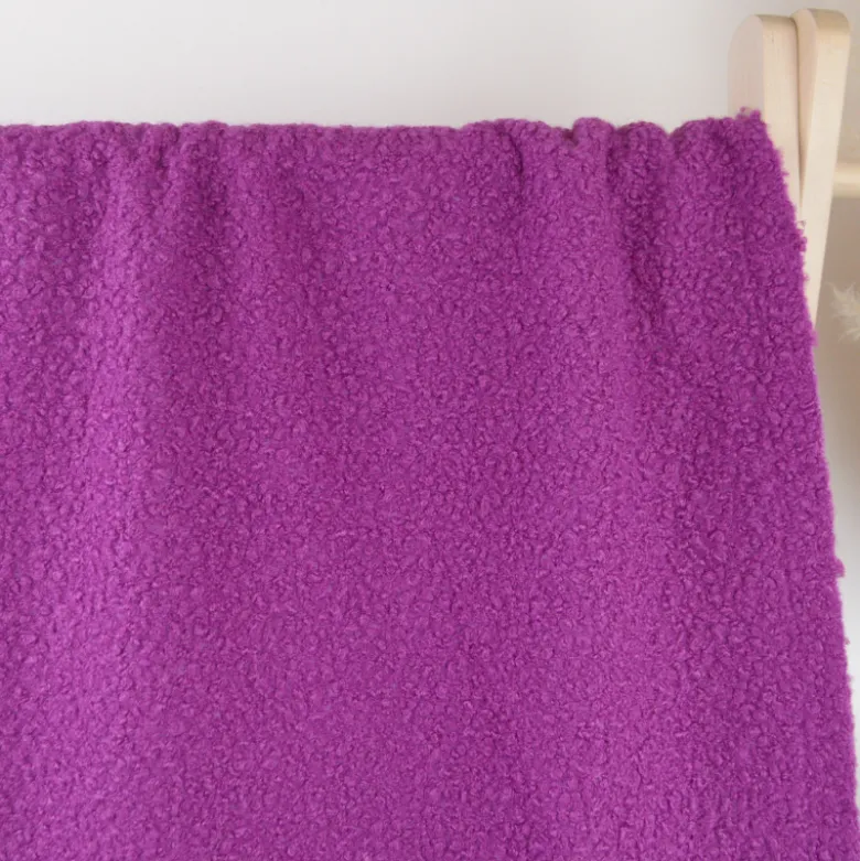 Tissu Lainage Bouclette - Cyclamen