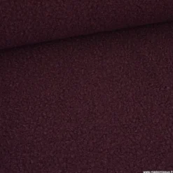 Tissu Lainage Bouclette - Lie de Vin