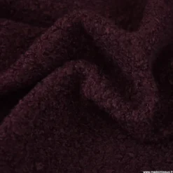 Tissu Lainage Bouclette - Lie de Vin