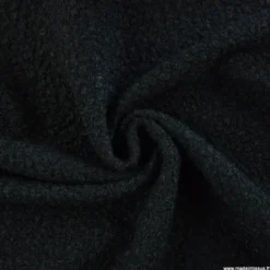Tissu Lainage Bouclette - Noir
