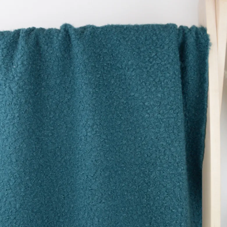 Tissu Lainage Bouclette - Pétrole