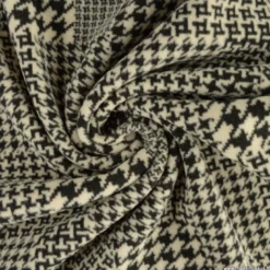 Tissu Lainage manteau pied de poule