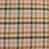 Tissu lainage pied de poule rose et camel fond écru