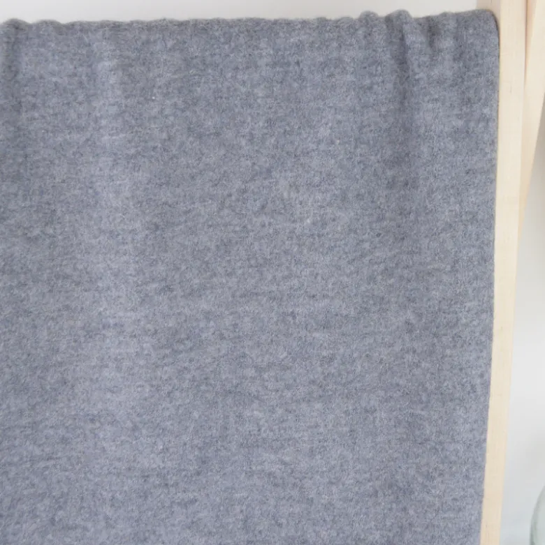 Tissu Laine bouillie coloris gris 100% laine - oeko-tex