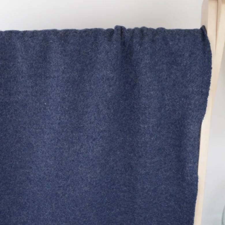 Tissu Laine bouillie coloris mauve 100% laine - oeko-tex