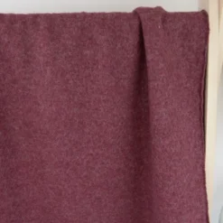 Tissu Laine bouillie coloris prune, burgundy 100% laine - oeko-tex