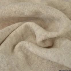 Tissu Laine bouillie 100% laine - coloris Sable clair mélangé