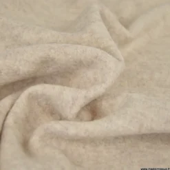 Tissu Laine bouillie 100% laine - coloris Sable clair mélangé
