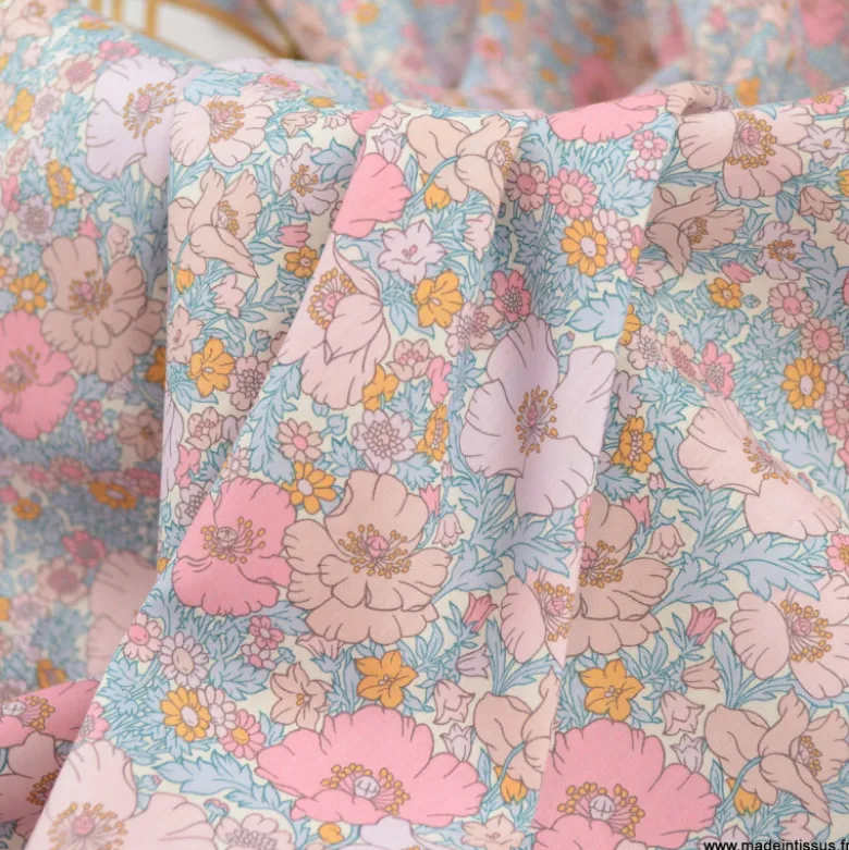 Tissu Liberty Meadow Song, qualité Tana Lawn - OEKO TEX