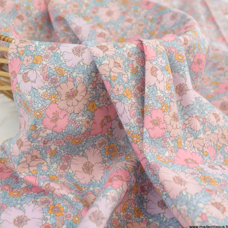 Tissu Liberty Meadow Song, qualité Tana Lawn - OEKO TEX