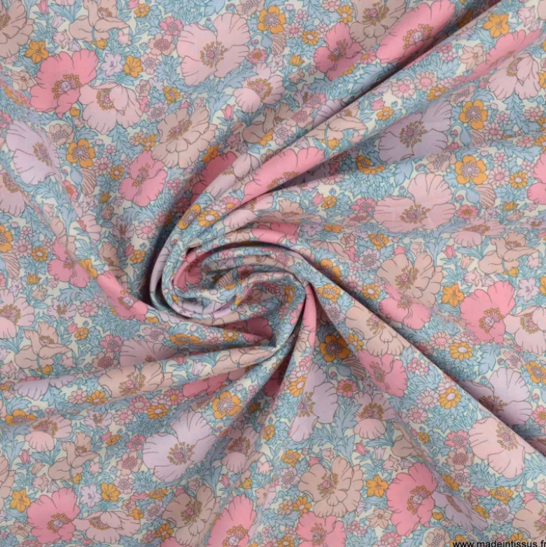 Tissu Liberty Meadow Song, qualité Tana Lawn - OEKO TEX