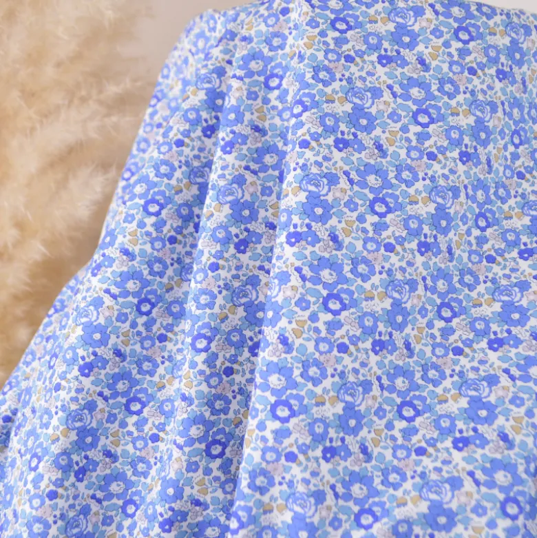 Tissu Liberty New Betsy Ann Bleu - OEKO TEX