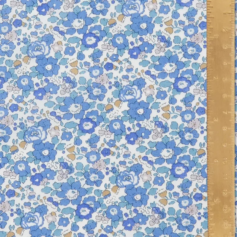 Tissu Liberty New Betsy Ann Bleu - OEKO TEX