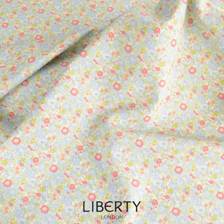Tissu Liberty New Betsy Ann Vert d'eau - OEKO TEX