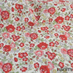 Tissu Liberty New Felicite F Cerise - OEKO TEX