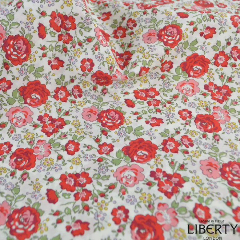 Tissu Liberty New Felicite F Cerise - OEKO TEX