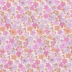 Tissu Liberty Organic Betty Bea fleurs Lilas - OEKO TEX
