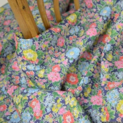 Tissu Liberty Tana Lawn Clare Rich fond bleu - OEKO TEX
