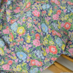 Tissu Liberty Tana Lawn Clare Rich fond bleu - OEKO TEX