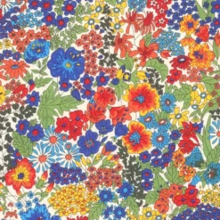 Tissu Liberty Tana Lawn - Margaret Annie A - Rouge et bleu
