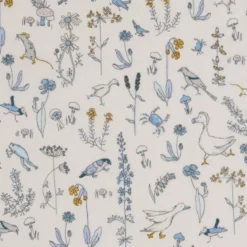 Tissu Liberty Theo bleu Tana Lawn - OEKO TEX