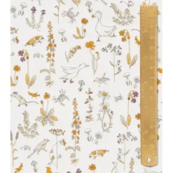 Tissu Liberty Theo Ocre Tana Lawn - OEKO TEX