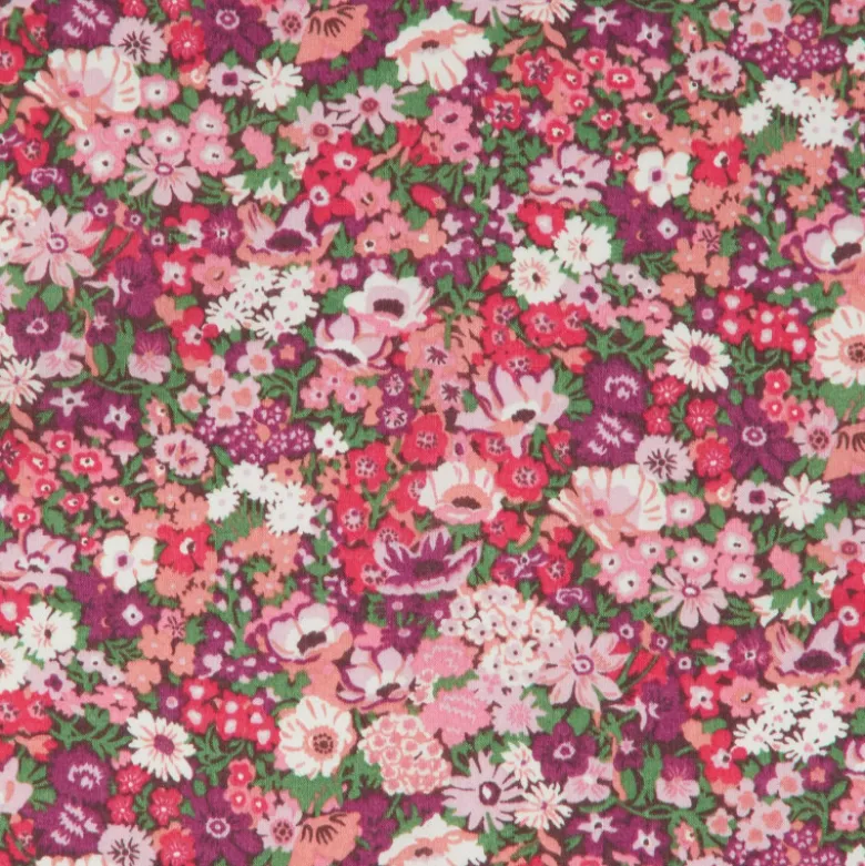 Tissu Liberty Thorpe Hill C Rose et violet - OEKO TEX