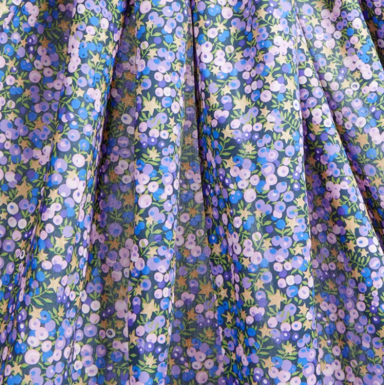 Tissu Liberty Wiltshire Star Myrtille et or - OEKO TEX