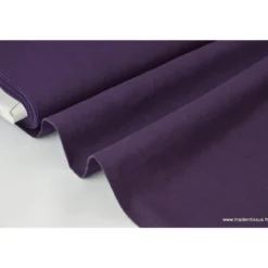 Tissu Lin Aubergine