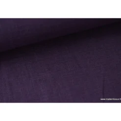 Tissu Lin Aubergine