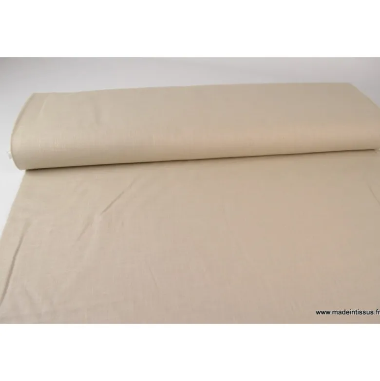 Tissu Lin BEIGE CLAIR