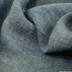 Tissu Lin chambray Georgio Marine