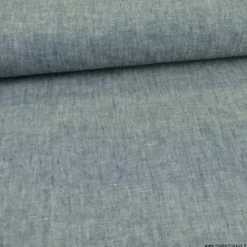 Tissu Lin chambray Georgio Marine