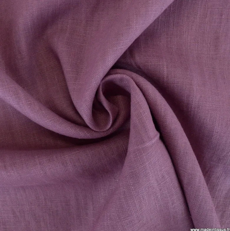 Tissu Lin coloris Vieux rose