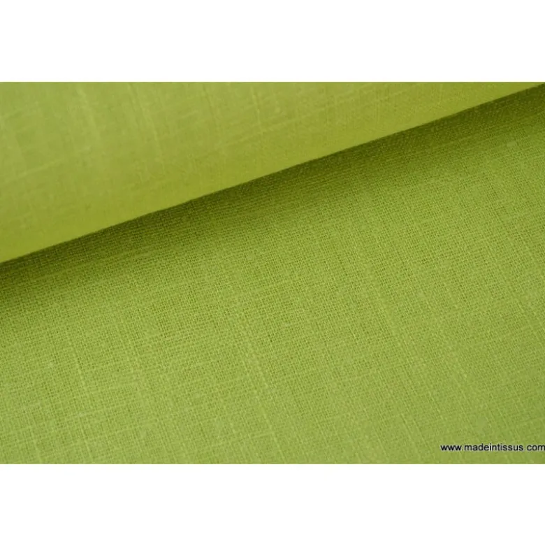 Tissu Lin fenouil pour confection