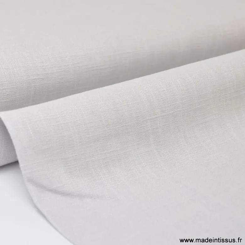 Tissu Lin GRIS PERLE