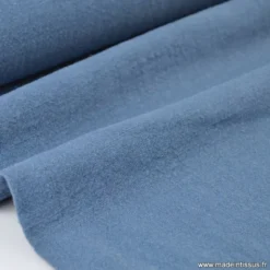 Tissu lin lavé bleu jean