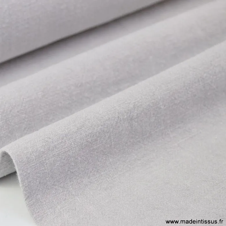 Tissu Lin Lavé Gris
