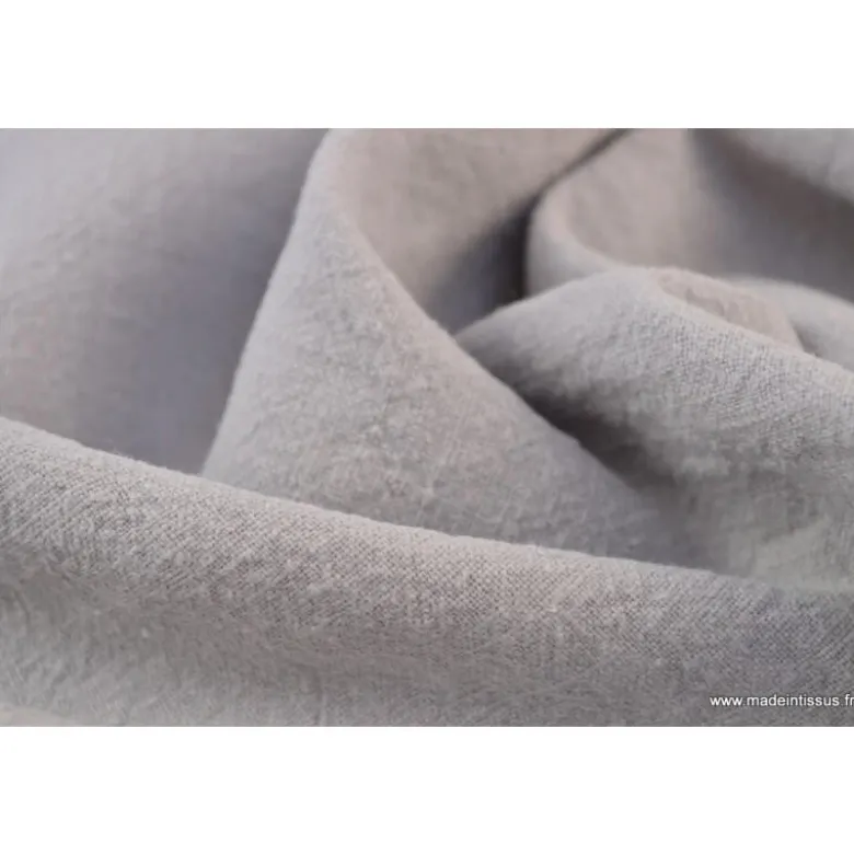 Tissu Lin Lavé Gris