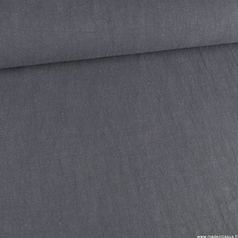 Tissu Lin Lavé gris bleuté