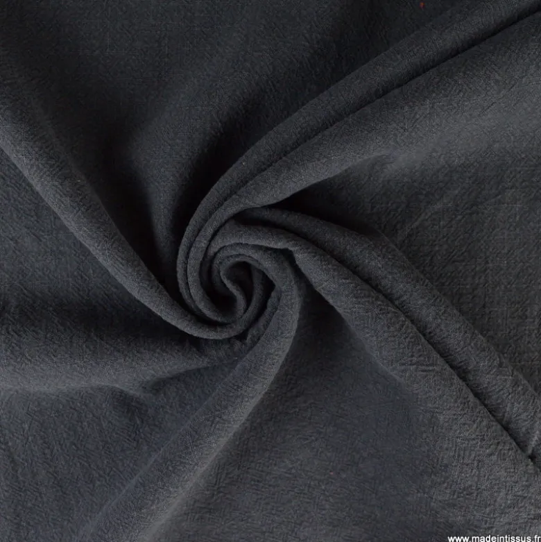 Tissu Lin Lavé gris bleuté